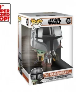 Figura Funko POP Star Wars Mandalorian with Yoda Child Jumbo – ilevel. Librería, cómics y regalos