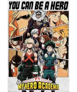 POSTER MY HERO ACADEMIA BE A HERO – ilevel. Librería, cómics y regalos