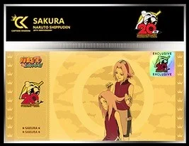 Golden Ticket Naruto Shipudden Exclusivo 20 aniversario Sakura – ilevel. Librería, cómics y regalos