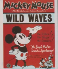 Tarjeta de personaje de Disney Club Amada – Mickey Mouse en olas salvajes