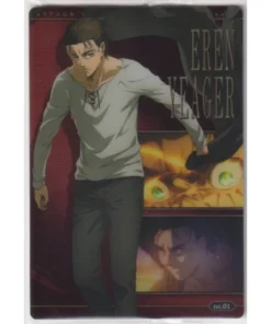 Eren Yaeger n.° 01 | Tarjeta de oblea de Ataque a los Titanes