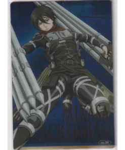 Mikasa Ackerman n.° 36 | Tarjeta de oblea de Ataque a los Titanes