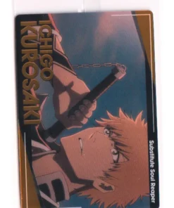 Tarjeta de oblea de Ichigo Kurosaki 01 N | Bleach Bandai