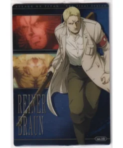 Tarjeta de oblea de Reiner Braun n.° 10 de Ataque a los Titanes
