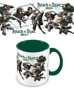 Taza Personajes Attack on Titan interior verde – ilevel. Librería, cómics y regalos