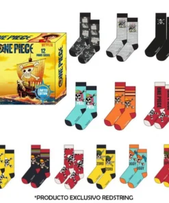 Caja regalo 12 pares calcetines One Piece talla 41/46 – ilevel. Librería, cómics y regalos