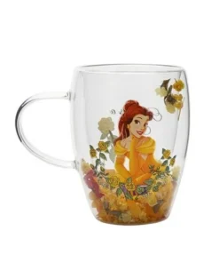 Taza cristal Belle Disney – mug flores secas
