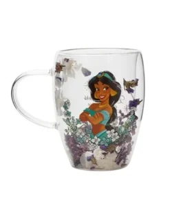 Taza cristal Jazmine Disney – mug flores secas