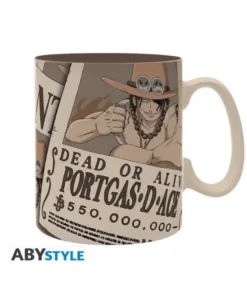 Taza One Piece Wanted Ace 460ml | Portgas D. Ace | Frikomics