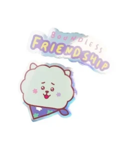 Pack 2 pegatinas BT21 RJ The Journey en vinilo | Frikomics