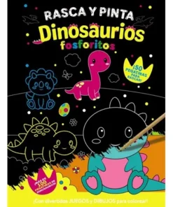 RASCA Y PINTA DINOSAURIOS FOSFORITOS