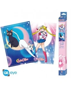 SAILOR MOON – Set 2 Posters Chibi 52×38 – Sailor Moon y gatos