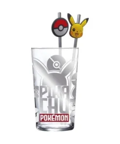 Vaso con pajitas Pokémon 480 ml | regalo Pokémon