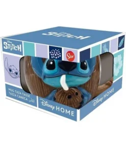 TAZA CERAMICA 3D 420 ML EN CAJA REGALO STITCH COCONUT MERCHANDISING…